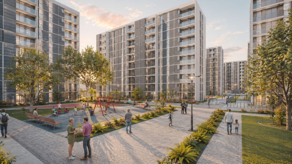 Fotografía del proyecto habitacional Barrio Parque
